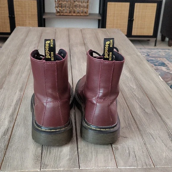 Dr. Martens 1460 Women's Smooth Leather Lace Up Boots In Cherry Red Woman's 9 - Picture 10 of 15